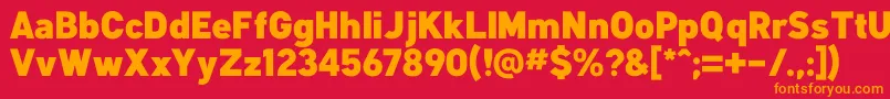 KlimaBlack Font – Orange Fonts on Red Background