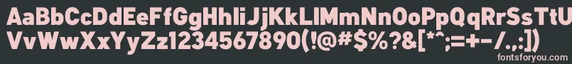 KlimaBlack Font – Pink Fonts on Black Background