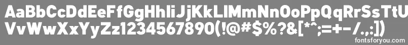 フォントKlimaBlack – 灰色の背景に白い文字
