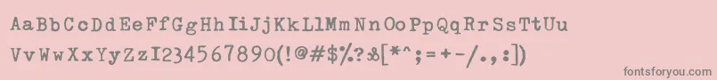 フォントLinotypeTypoAmerican – ピンクの背景に灰色の文字