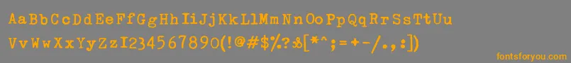 Czcionka LinotypeTypoAmerican – pomarańczowe czcionki na szarym tle