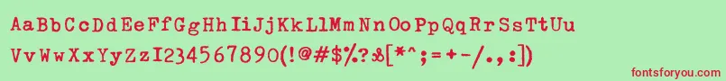 LinotypeTypoAmerican Font – Red Fonts on Green Background