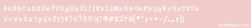 Czcionka LinotypeTypoAmerican – białe czcionki na różowym tle