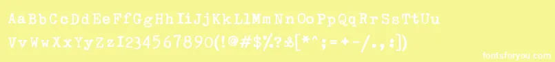 フォントLinotypeTypoAmerican – 黄色い背景に白い文字