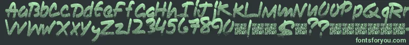 フォントRinglead – 黒い背景に緑の文字