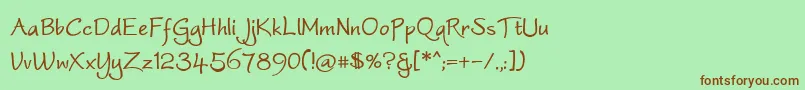 Worstveld Sling Bold Font – Brown Fonts on Green Background