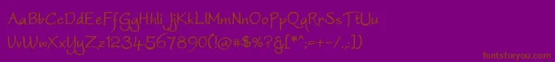 Worstveld Sling Bold Font – Brown Fonts on Purple Background