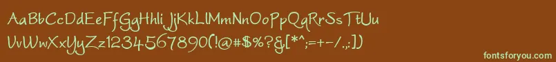 Worstveld Sling Bold Font – Green Fonts on Brown Background