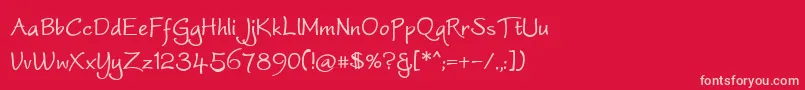 Worstveld Sling Bold Font – Pink Fonts on Red Background