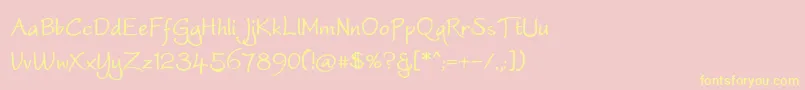 Worstveld Sling Bold Font – Yellow Fonts on Pink Background