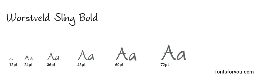 Worstveld Sling Bold Font Sizes
