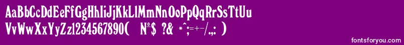 Шрифт Windsorc – белые шрифты на фиолетовом фоне