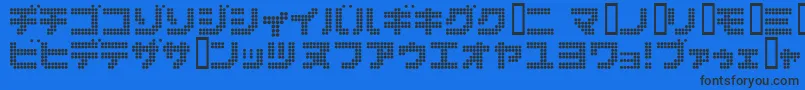 Шрифт Dot6282k – чёрные шрифты на синем фоне