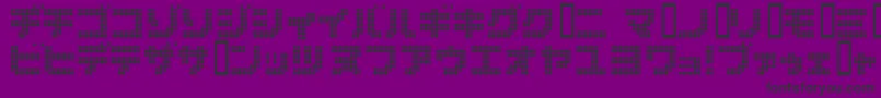 Dot6282k-Schriftart – Schwarze Schriften auf violettem Hintergrund