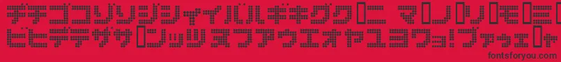 Police Dot6282k – polices noires sur fond rouge