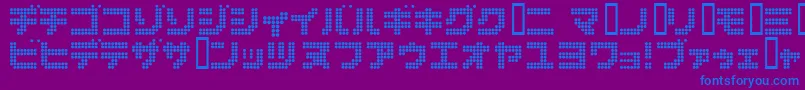 Dot6282k Font – Blue Fonts on Purple Background