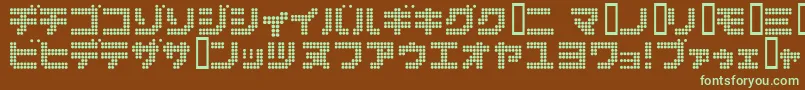 Шрифт Dot6282k – зелёные шрифты на коричневом фоне