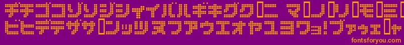 Dot6282k Font – Orange Fonts on Purple Background