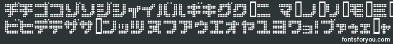 Dot6282k-fontti – valkoiset fontit mustalla taustalla