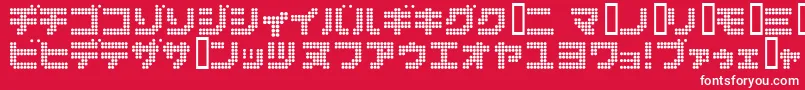 Dot6282k Font – White Fonts on Red Background