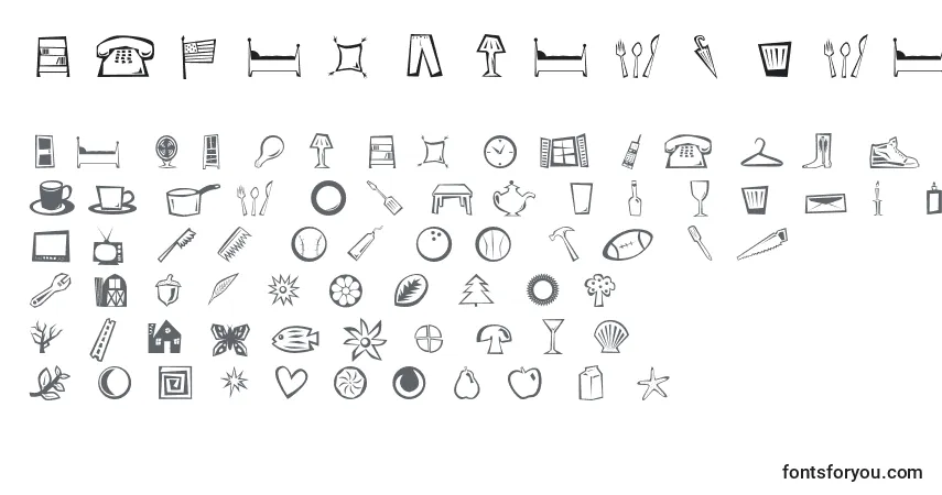 Czcionka Dfradicalsplain – alfabet, cyfry, specjalne znaki