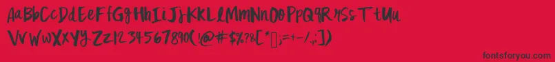 Mixfickle Font – Black Fonts on Red Background