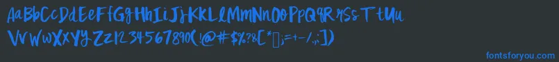 Mixfickle Font – Blue Fonts on Black Background