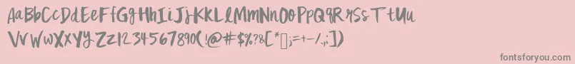 Mixfickle Font – Gray Fonts on Pink Background
