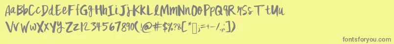 Mixfickle Font – Gray Fonts on Yellow Background