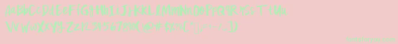 Mixfickle Font – Green Fonts on Pink Background