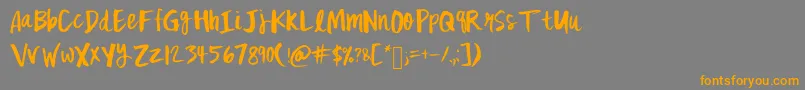 Mixfickle Font – Orange Fonts on Gray Background