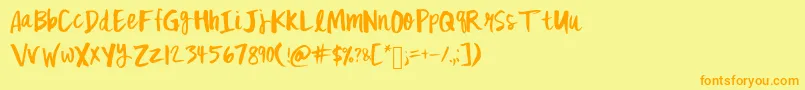 Mixfickle Font – Orange Fonts on Yellow Background
