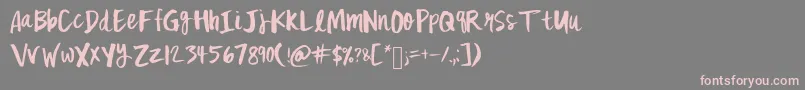 Mixfickle Font – Pink Fonts on Gray Background