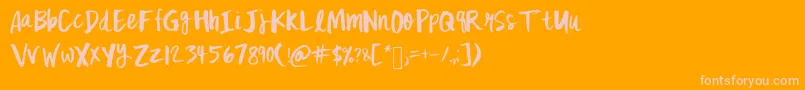 Mixfickle Font – Pink Fonts on Orange Background