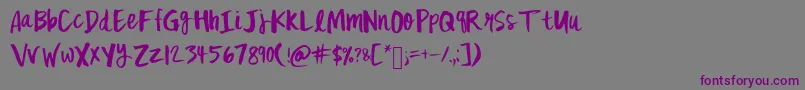 Mixfickle Font – Purple Fonts on Gray Background