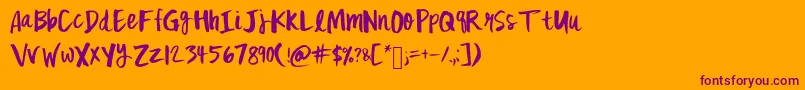 Mixfickle Font – Purple Fonts on Orange Background