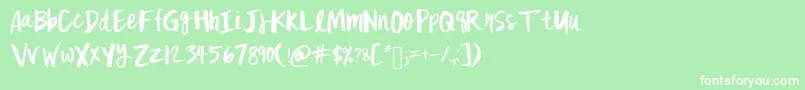 Mixfickle Font – White Fonts on Green Background