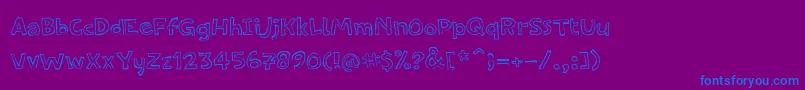 PfamateurFlat Font – Blue Fonts on Purple Background