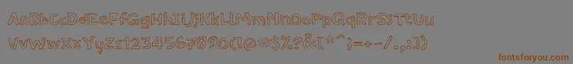 PfamateurFlat Font – Brown Fonts on Gray Background