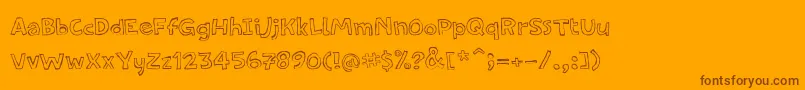 PfamateurFlat Font – Brown Fonts on Orange Background