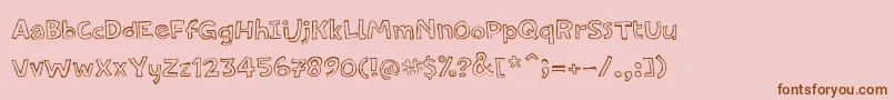 PfamateurFlat Font – Brown Fonts on Pink Background