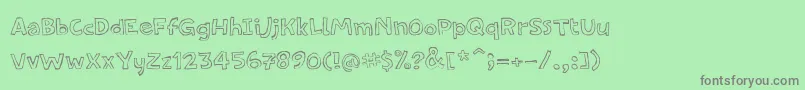 PfamateurFlat Font – Gray Fonts on Green Background