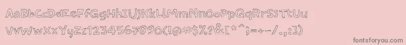 PfamateurFlat Font – Gray Fonts on Pink Background