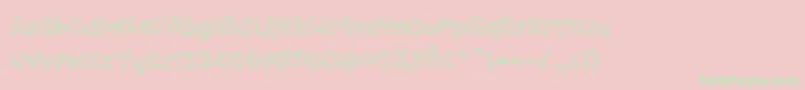 PfamateurFlat Font – Green Fonts on Pink Background