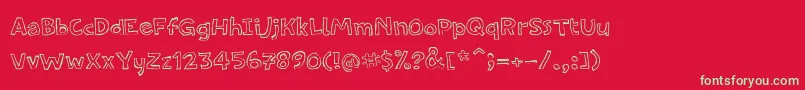 PfamateurFlat Font – Green Fonts on Red Background