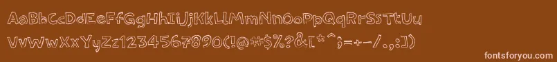 PfamateurFlat Font – Pink Fonts on Brown Background