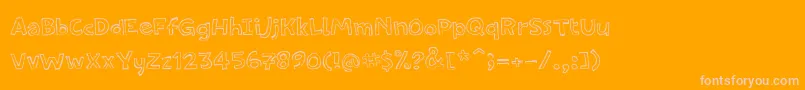 PfamateurFlat Font – Pink Fonts on Orange Background