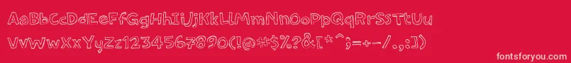 PfamateurFlat Font – Pink Fonts on Red Background