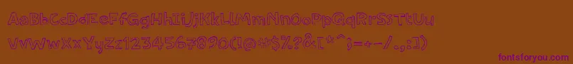 PfamateurFlat Font – Purple Fonts on Brown Background