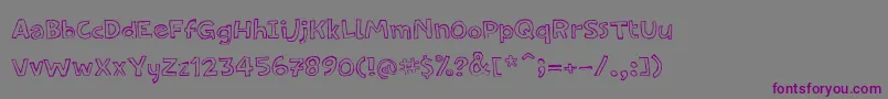 PfamateurFlat Font – Purple Fonts on Gray Background
